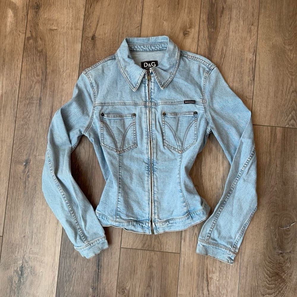 D&G Women's Classic Blue Jean Jacket